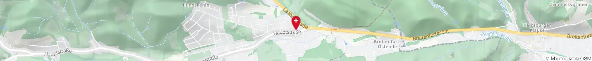 Kartendarstellung des Standorts für Wienerwald Apotheke in 2384 Breitenfurt bei Wien